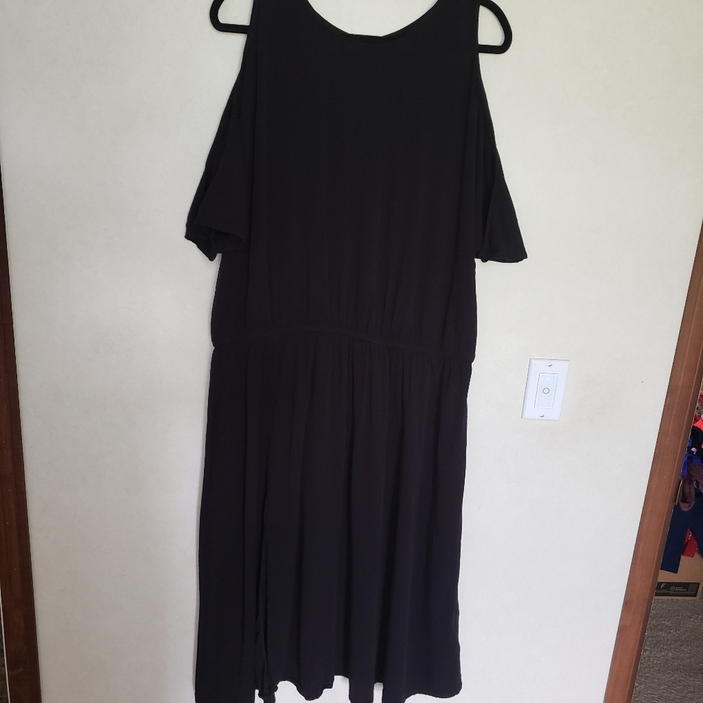 JustFab Black Cold Shoulder Dress Size 3X